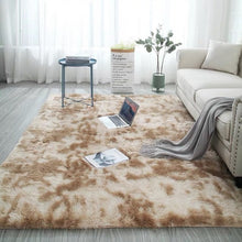 Load image into Gallery viewer, Grey Carpet Tie Dyeing Plush Soft Carpets For Living Room Bedroom Anti-slip Floor Mats Bedroom Water Absorption Carpet Rugs