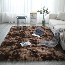 Load image into Gallery viewer, Grey Carpet Tie Dyeing Plush Soft Carpets For Living Room Bedroom Anti-slip Floor Mats Bedroom Water Absorption Carpet Rugs