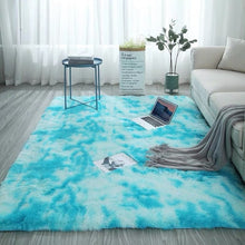 Load image into Gallery viewer, Grey Carpet Tie Dyeing Plush Soft Carpets For Living Room Bedroom Anti-slip Floor Mats Bedroom Water Absorption Carpet Rugs