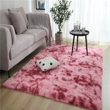 Load image into Gallery viewer, Grey Carpet Tie Dyeing Plush Soft Carpets For Living Room Bedroom Anti-slip Floor Mats Bedroom Water Absorption Carpet Rugs