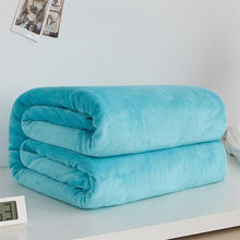 Load image into Gallery viewer, Soft Warm Coral Fleece Blanket Winter Sheet Bedspread Sofa Plaid Throw 220Gsm 6 Size Light Thin Mechanical Wash Flannel Blankets