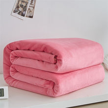 Load image into Gallery viewer, Soft Warm Coral Fleece Blanket Winter Sheet Bedspread Sofa Plaid Throw 220Gsm 6 Size Light Thin Mechanical Wash Flannel Blankets