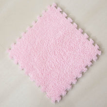 Load image into Gallery viewer, Foldable Carpets for Living Room Plush Soft Climbing Cappet Rug Split Joint Bath Room Anti-skid Rugs Pink Shaggy Area Rug