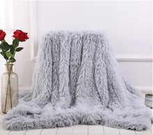 Load image into Gallery viewer, Shaggy Super Soft Coral Fleece Blanket Warm Cozy Bedding Blanket Fluffy Sofa Bedding Airplane Hotel Throw Sofa Blanket New