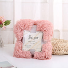 Load image into Gallery viewer, Shaggy Super Soft Coral Fleece Blanket Warm Cozy Bedding Blanket Fluffy Sofa Bedding Airplane Hotel Throw Sofa Blanket New