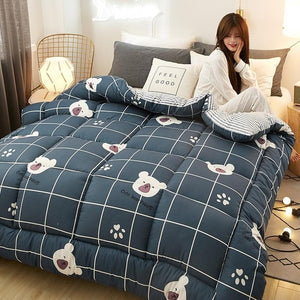 New Fashion 3d Luxury Goose Down Duvet Quilted Quilt King Queen Full Size Comforter Winter Thick Blanket