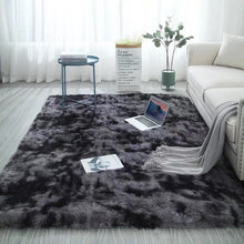 Load image into Gallery viewer, Grey Carpet Tie Dyeing Plush Soft Carpets For Living Room Bedroom Anti-slip Floor Mats Bedroom Water Absorption Carpet Rugs
