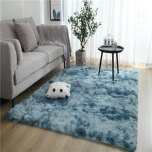 Load image into Gallery viewer, Grey Carpet Tie Dyeing Plush Soft Carpets For Living Room Bedroom Anti-slip Floor Mats Bedroom Water Absorption Carpet Rugs
