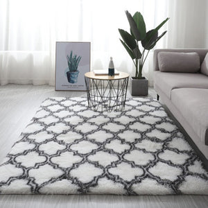 Grey Carpet Tie Dyeing Plush Soft Carpets For Living Room Bedroom Anti-slip Floor Mats Bedroom Water Absorption Carpet Rugs
