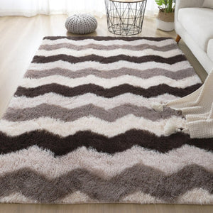 Grey Carpet Tie Dyeing Plush Soft Carpets For Living Room Bedroom Anti-slip Floor Mats Bedroom Water Absorption Carpet Rugs