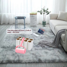 Load image into Gallery viewer, Grey Carpet Tie Dyeing Plush Soft Carpets For Living Room Bedroom Anti-slip Floor Mats Bedroom Water Absorption Carpet Rugs
