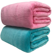 Load image into Gallery viewer, Soft Warm Coral Fleece Blanket Winter Sheet Bedspread Sofa Plaid Throw 220Gsm 6 Size Light Thin Mechanical Wash Flannel Blankets
