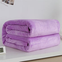 Load image into Gallery viewer, Soft Warm Coral Fleece Blanket Winter Sheet Bedspread Sofa Plaid Throw 220Gsm 6 Size Light Thin Mechanical Wash Flannel Blankets
