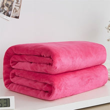 Load image into Gallery viewer, Soft Warm Coral Fleece Blanket Winter Sheet Bedspread Sofa Plaid Throw 220Gsm 6 Size Light Thin Mechanical Wash Flannel Blankets
