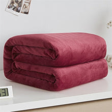 Load image into Gallery viewer, Soft Warm Coral Fleece Blanket Winter Sheet Bedspread Sofa Plaid Throw 220Gsm 6 Size Light Thin Mechanical Wash Flannel Blankets
