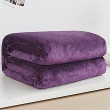 Load image into Gallery viewer, Soft Warm Coral Fleece Blanket Winter Sheet Bedspread Sofa Plaid Throw 220Gsm 6 Size Light Thin Mechanical Wash Flannel Blankets
