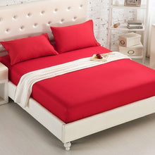Load image into Gallery viewer, 1PCS Fitted Sheet Solid Color Bed Sheets With Elastic Band Double Queen Size 160cm*200cm Mattress Cover 100% Polyester
