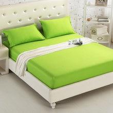 Load image into Gallery viewer, 1PCS Fitted Sheet Solid Color Bed Sheets With Elastic Band Double Queen Size 160cm*200cm Mattress Cover 100% Polyester
