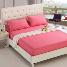 Load image into Gallery viewer, 1PCS Fitted Sheet Solid Color Bed Sheets With Elastic Band Double Queen Size 160cm*200cm Mattress Cover 100% Polyester
