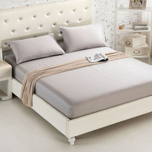 Load image into Gallery viewer, 1PCS Fitted Sheet Solid Color Bed Sheets With Elastic Band Double Queen Size 160cm*200cm Mattress Cover 100% Polyester
