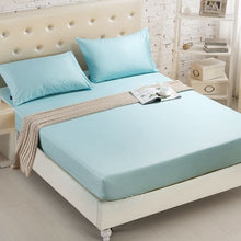 Load image into Gallery viewer, 1PCS Fitted Sheet Solid Color Bed Sheets With Elastic Band Double Queen Size 160cm*200cm Mattress Cover 100% Polyester
