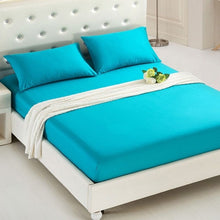 Load image into Gallery viewer, 1PCS Fitted Sheet Solid Color Bed Sheets With Elastic Band Double Queen Size 160cm*200cm Mattress Cover 100% Polyester
