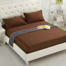 Load image into Gallery viewer, 1PCS Fitted Sheet Solid Color Bed Sheets With Elastic Band Double Queen Size 160cm*200cm Mattress Cover 100% Polyester
