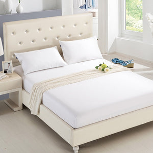 1PCS Fitted Sheet Solid Color Bed Sheets With Elastic Band Double Queen Size 160cm*200cm Mattress Cover 100% Polyester