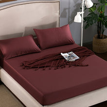 Load image into Gallery viewer, 1PCS Fitted Sheet Solid Color Bed Sheets With Elastic Band Double Queen Size 160cm*200cm Mattress Cover 100% Polyester
