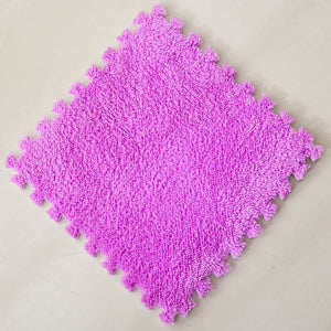 Foldable Carpets for Living Room Plush Soft Climbing Cappet Rug Split Joint Bath Room Anti-skid Rugs Pink Shaggy Area Rug