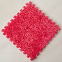 Load image into Gallery viewer, Foldable Carpets for Living Room Plush Soft Climbing Cappet Rug Split Joint Bath Room Anti-skid Rugs Pink Shaggy Area Rug
