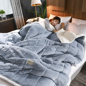 Claroom Super Warm Blanket Luxury Thick Blankets For Beds Fleece Blankets and Throws Winter Adult Bed Cover UX49#
