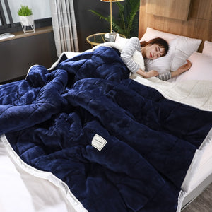 Claroom Super Warm Blanket Luxury Thick Blankets For Beds Fleece Blankets and Throws Winter Adult Bed Cover UX49#