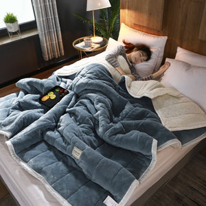 Claroom Super Warm Blanket Luxury Thick Blankets For Beds Fleece Blankets and Throws Winter Adult Bed Cover UX49#