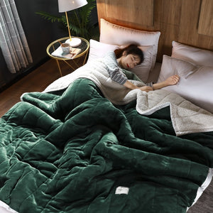 Claroom Super Warm Blanket Luxury Thick Blankets For Beds Fleece Blankets and Throws Winter Adult Bed Cover UX49#