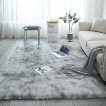 Load image into Gallery viewer, Grey Carpet Tie Dyeing Plush Soft Carpets For Living Room Bedroom Anti-slip Floor Mats Bedroom Water Absorption Carpet Rugs
