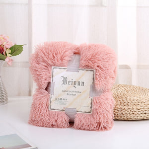Shaggy Super Soft Coral Fleece Blanket Warm Cozy Bedding Blanket Fluffy Sofa Bedding Airplane Hotel Throw Sofa Blanket New