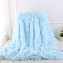 Load image into Gallery viewer, Shaggy Super Soft Coral Fleece Blanket Warm Cozy Bedding Blanket Fluffy Sofa Bedding Airplane Hotel Throw Sofa Blanket New
