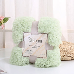 Shaggy Super Soft Coral Fleece Blanket Warm Cozy Bedding Blanket Fluffy Sofa Bedding Airplane Hotel Throw Sofa Blanket New