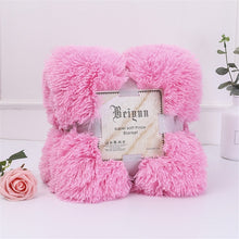 Load image into Gallery viewer, Shaggy Super Soft Coral Fleece Blanket Warm Cozy Bedding Blanket Fluffy Sofa Bedding Airplane Hotel Throw Sofa Blanket New

