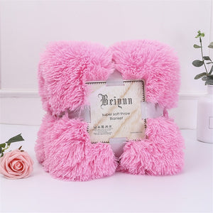 Shaggy Super Soft Coral Fleece Blanket Warm Cozy Bedding Blanket Fluffy Sofa Bedding Airplane Hotel Throw Sofa Blanket New