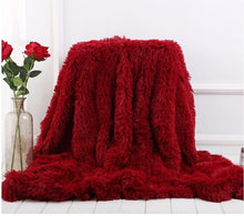 Load image into Gallery viewer, Shaggy Super Soft Coral Fleece Blanket Warm Cozy Bedding Blanket Fluffy Sofa Bedding Airplane Hotel Throw Sofa Blanket New
