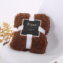 Load image into Gallery viewer, Shaggy Super Soft Coral Fleece Blanket Warm Cozy Bedding Blanket Fluffy Sofa Bedding Airplane Hotel Throw Sofa Blanket New
