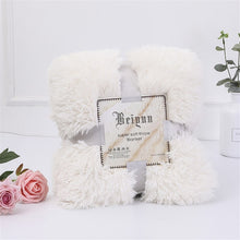 Load image into Gallery viewer, Shaggy Super Soft Coral Fleece Blanket Warm Cozy Bedding Blanket Fluffy Sofa Bedding Airplane Hotel Throw Sofa Blanket New
