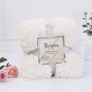 Shaggy Super Soft Coral Fleece Blanket Warm Cozy Bedding Blanket Fluffy Sofa Bedding Airplane Hotel Throw Sofa Blanket New